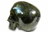 Realistic, Shimmering Labradorite Skull - Madagascar #378719-4